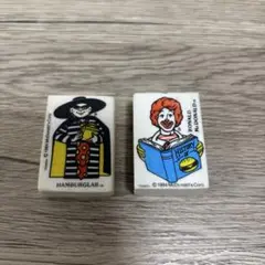 ビンテージ品【マクドナルド】ブランケット～ロナルド・マクドナルド マクドナルド 特大 ファミリー ブランケット ネイビー 柄
