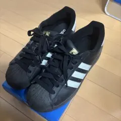 【美品】adidas Superstar スニーカー ブラック/ホワイト