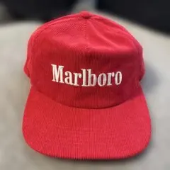 Marlboro コーデュロイキャップ レッド