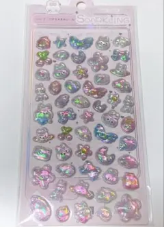 【国内正規品】うさぎ　ボンボンドロップシール 3Dレリーフクリスタルシール