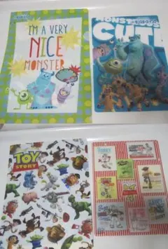 モンスターズインク　トイストーリー　下敷き　くら寿司　クリアファイル　４種セット