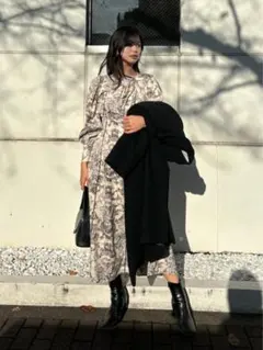 1er Arrondissement ロングワンピース ドット柄 大草直子コラボ - メルカリ