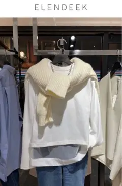 完売　美品　エレンディーク　チュールブラウスカットソーのサムネイル