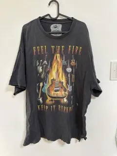 FEEL THE FIRE ギターTシャツ 古着 L