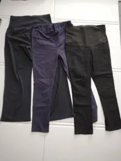 マタニティ ワイドパンツ ストレッチパンツ３枚セット