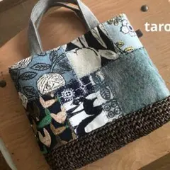 SALE】カケラ達かご編み付きバケツトートバッグ ミナペルホネン