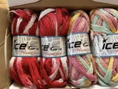 【最終値下げ　輸入ヤーンSALE】　ice yarns フラメンコ糸 4玉セット