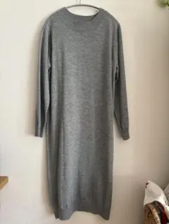 Acuta グレー 長袖 ニットワンピース 美品