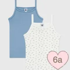 新品未使用 プチバトー キャミソール 2枚組 6ans