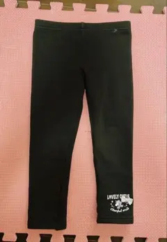 キッズ スパッツ 黒 ユニコーン柄 110cm