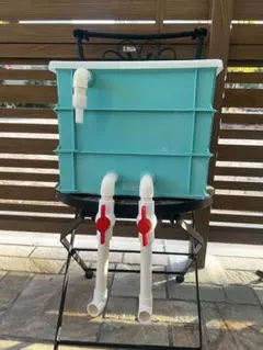 外掛け式オーバーフロー水槽 黒 糞だけ排出可能 フィルター ろ材