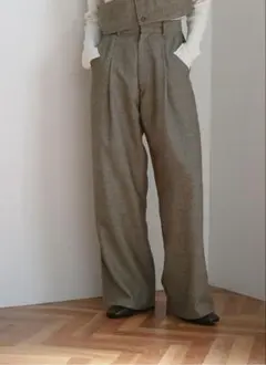 【新品未使用】セレクトモカ ツイードタックパンツ ワイドパンツ