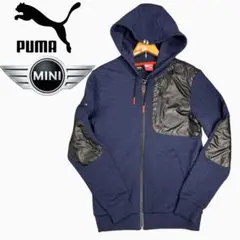 PUMA × MINI コラボ　ワッフル素材パーカー　ナイロン切り替え　XS