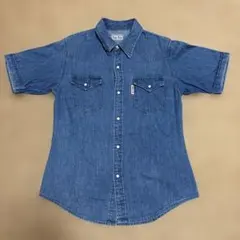 Blue Blue ブルーブルー　ウエスタンデニムシャツ　半袖　日本製　M相当