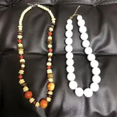 レトロアクセサリー　ネックレス2本セット
