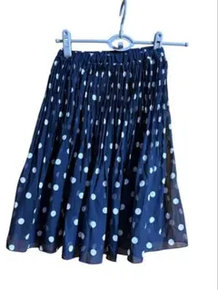 ネイビー ドットスカート　グローバルワーク