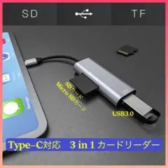 USB TypeC 3in1 Type C 変換アダプター
