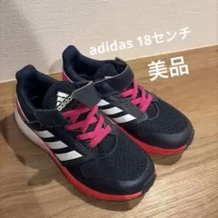 adidas キッズスニーカー ネイビー ピンク18cm
