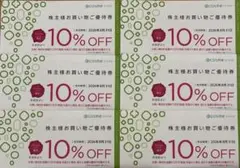 ☆@cosmeストア 10%割引優待券　6枚セット アイスタイルのサムネイル