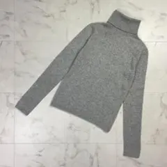セオリー カシミヤ100% タートルネックニット グレー サイズ2*ND241