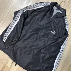 90s OLDPUMA☆ナイロンジャケット　Y2K デカロゴ　ディスクシステム