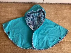 【美品】ミキハウス　きれいめブルーポンチョ！