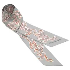 極美品　HERMESツイリー　自由の馬　ブラウン 802500038153000-4_e80b512a-