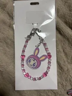 ウサギイラスト付きストラップ