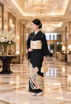 美品】袋帯 花井幸子 六通 正絹 黒地 銀彩 抽象文 - メルカリ