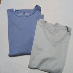 青と水色のTシャツセット LL