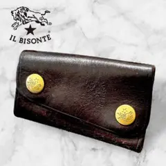 IL BISONTE イルビゾンテ キーケース レザー 本革 ダークブラウン