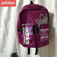 90s アディダス リュック バックパック ロゴ トレフォイル ピンク 美品