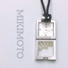 ミキモト 稼働 ペンダントウォッチ ネックレス 7Pパール 本真珠