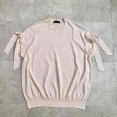 極美品✨ヨーコチャン 半袖ブラウス ボックスプリーツ トップス ピンク