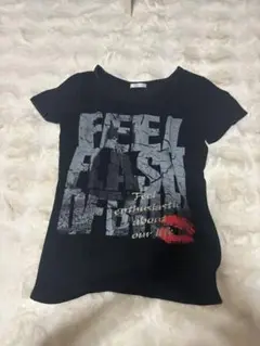 ブラック グラフィック Tシャツ FEEL FLASH