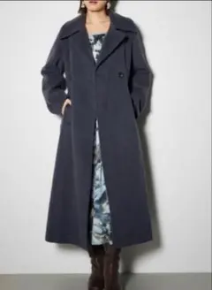 【美品】rienda スタンドカラーシェイプドチェスターコート