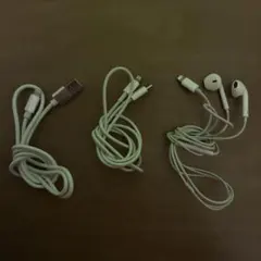 iPhone Lightningケーブル　イヤフォン　セット