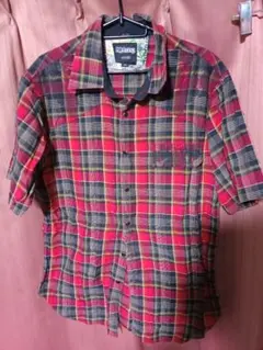 Y2KK BILLABONG チェック柄 半袖シャツ レッド系 サーフ系 お兄系のサムネイル
