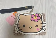 日焼けキティ ヒョウ柄 パスケース