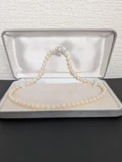 本真珠　パールネックレス　SILVER