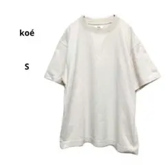 コエ S ライトベージュ 半袖Tシャツ 綿100% しっかり生地 ユニセックスのサムネイル