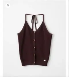 Muori Button Halter Top ホルターネックニットbrownのサムネイル