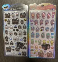 正規品うるちゅるポップシールモンチッチ モノクロ＆カラフル