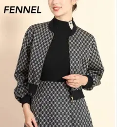 新品未使用FENNELモノグラムショート丈ブルゾン YAMADAYA 総柄9号のサムネイル