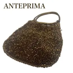 【美品】アンテプリマ ワイヤーバッグ ゴールド ハンドバッグ PVC 軽量