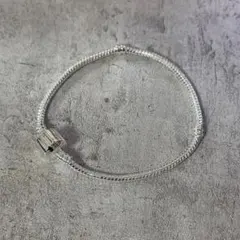 【S925】シルバーブレスレット チャーム パンドラ スネークチェーン 20cm