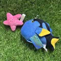 新品タグ付き ナンヨウハギ オーシャンランド ぬいぐるみ"ひとで付き'