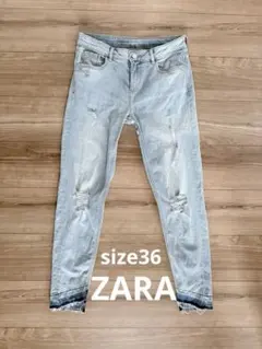 ZARA ダメージスキニーデニム　レディース