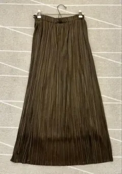 ブラウン プリーツロングスカート⭐︎グローバルワーク