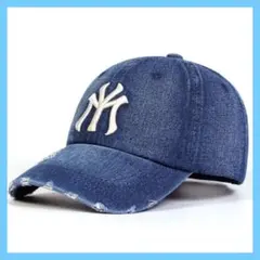 キャップ デニム インディゴブルー ビンテージ 帽子 ストリート アメカジ ①